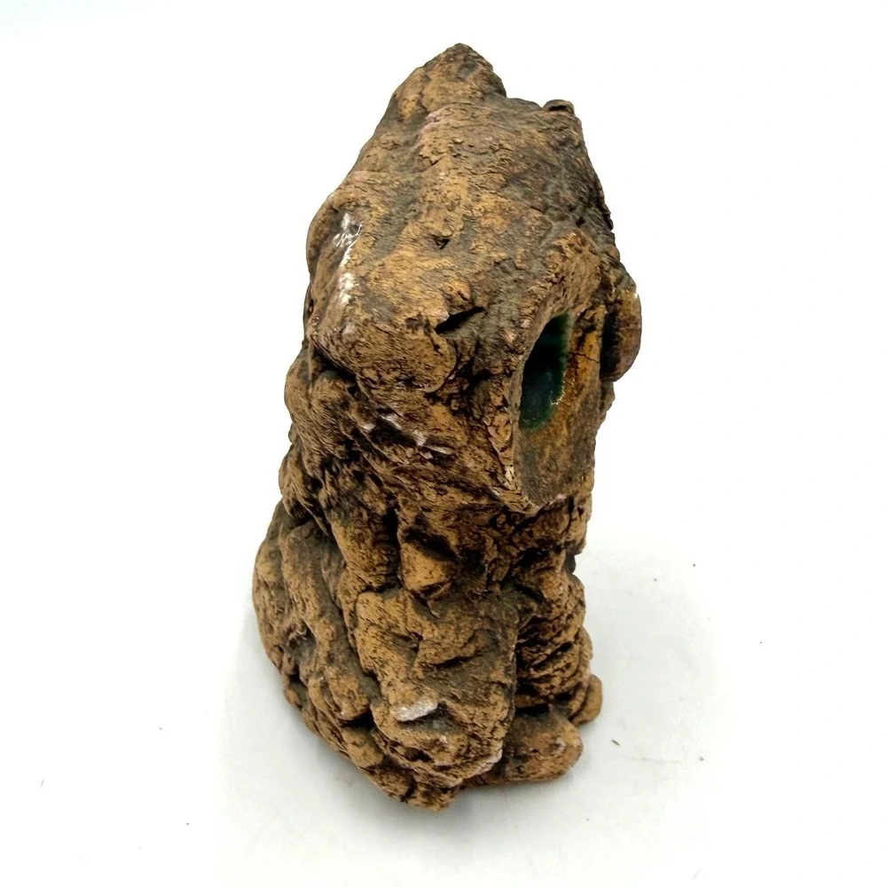 Brutalist Owl Figurine Small Brown 1970s